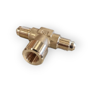 Trójnik redukcyjny mosiężny skręcany 1/4"SAEm x 1/4"SAEf x 1/4"SAEm