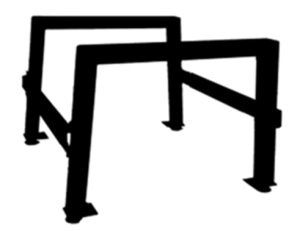 Wspornik, podstawa podłogowa PJZ 4292 ALFA - CZARNY