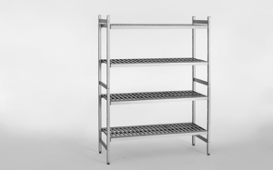 Regał modułowy Optima Shelving™ do komory chłodniczej - 4 poziomy półek H=1,8m L=1,357m Gł=0,4m